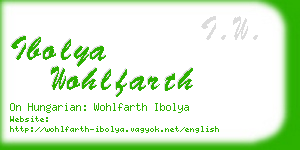 ibolya wohlfarth business card